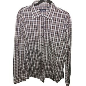 7 Diamonds XXL Plaid Button Up Long Sleeve Dress Shirt Menswear